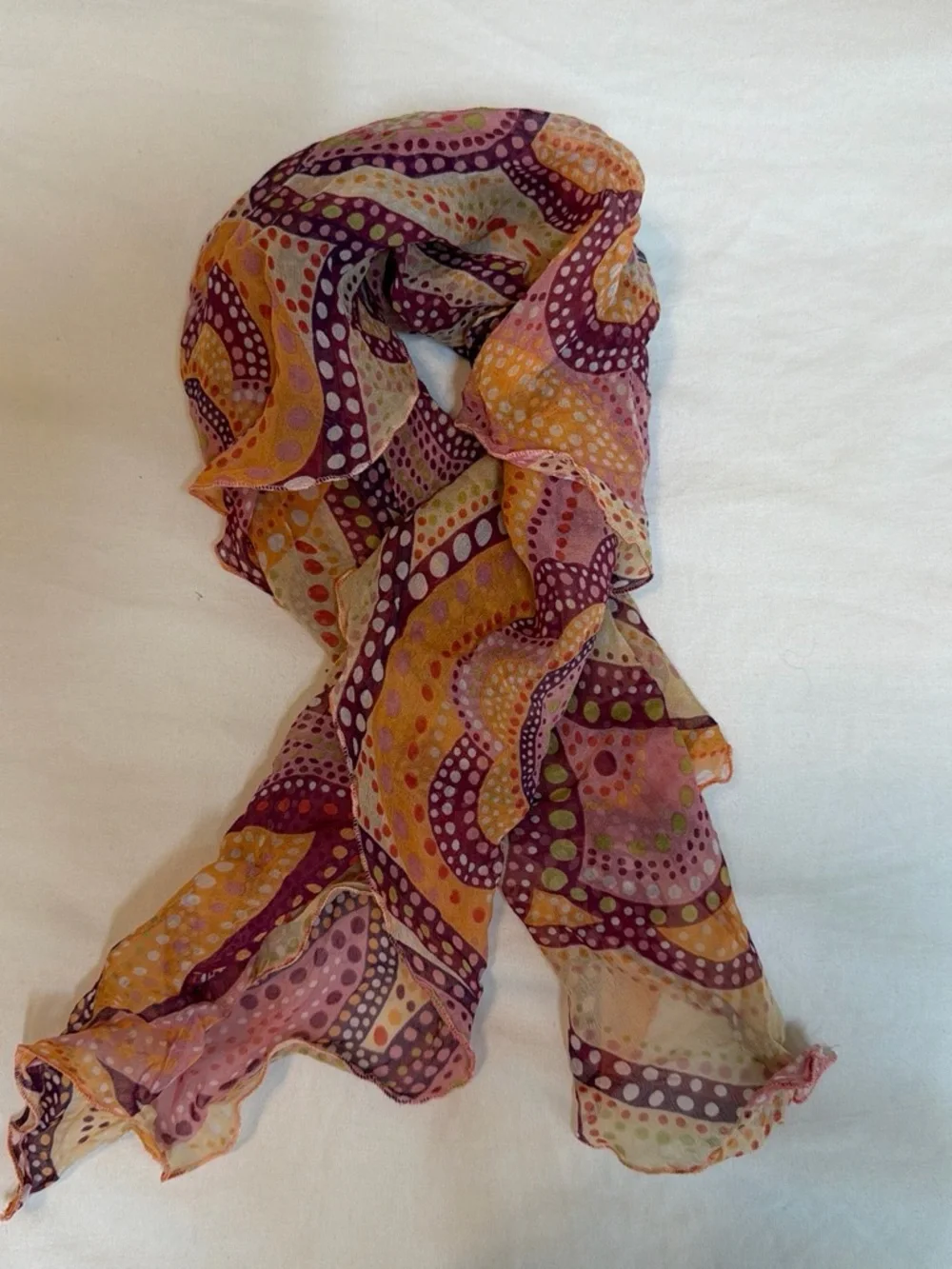 Coup de Chance 100% Silk Abstract Floral Scarf